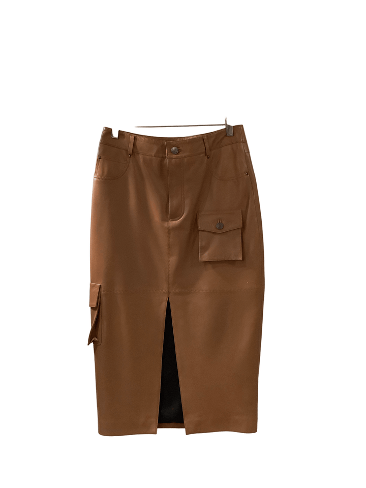 Walter Baker midi leather skirt - clever alice