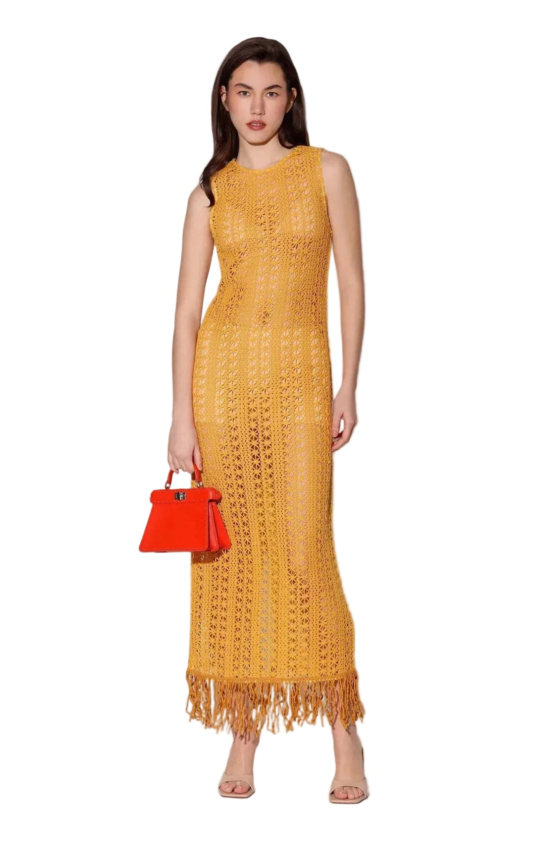 Walter Baker Paula Dress, Havana Crochet in Marigold - clever alice