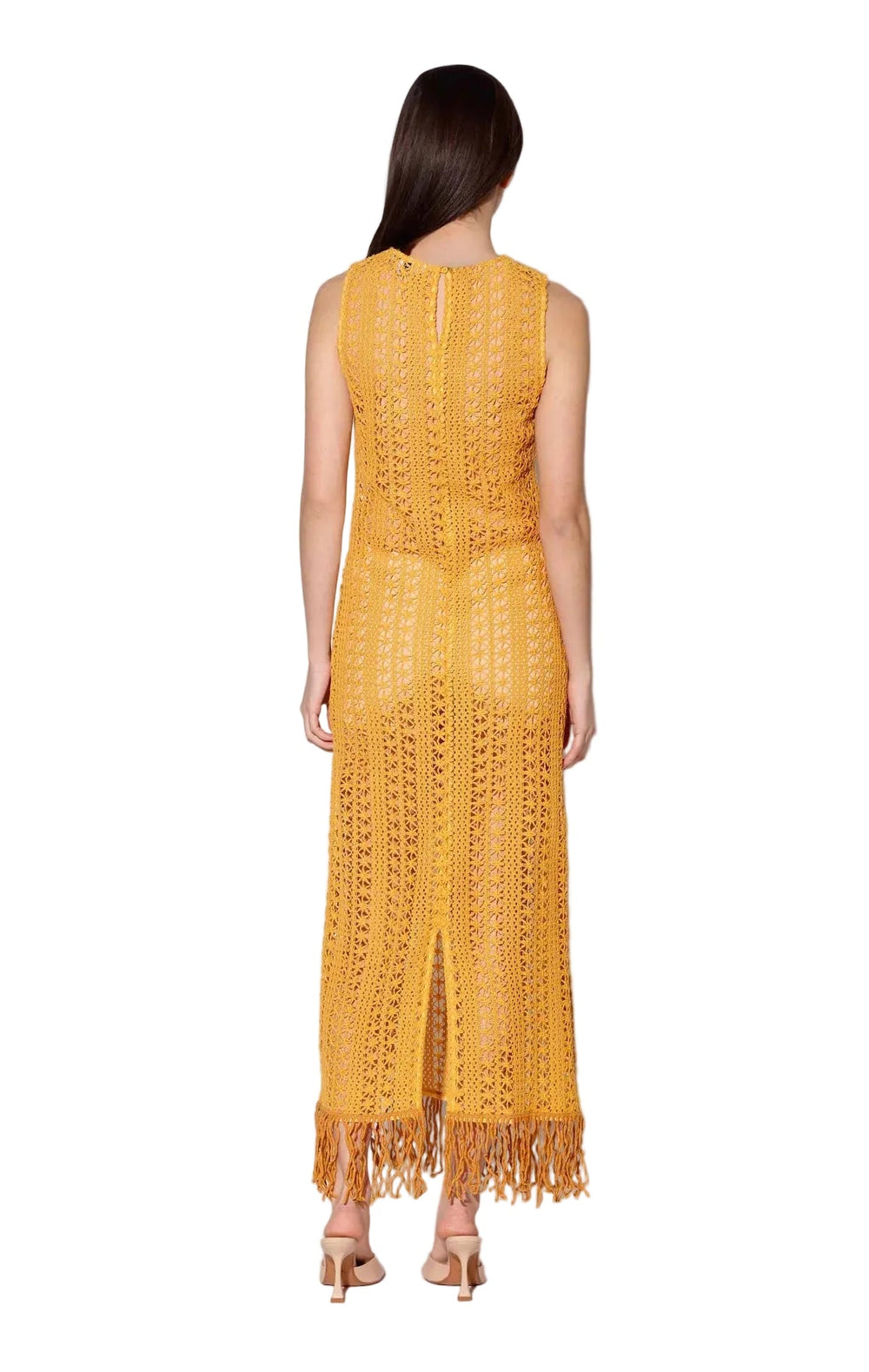 Walter Baker Paula Dress, Havana Crochet in Marigold - clever alice