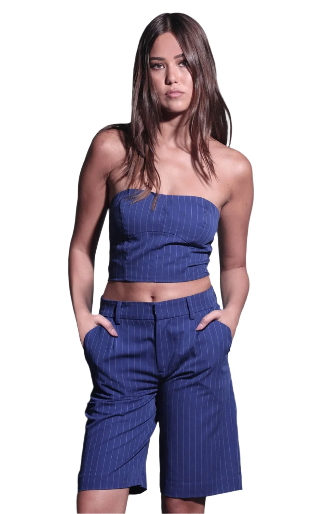 Walter Baker Tristan Short, Royal Blue Pin Stripe - clever alice